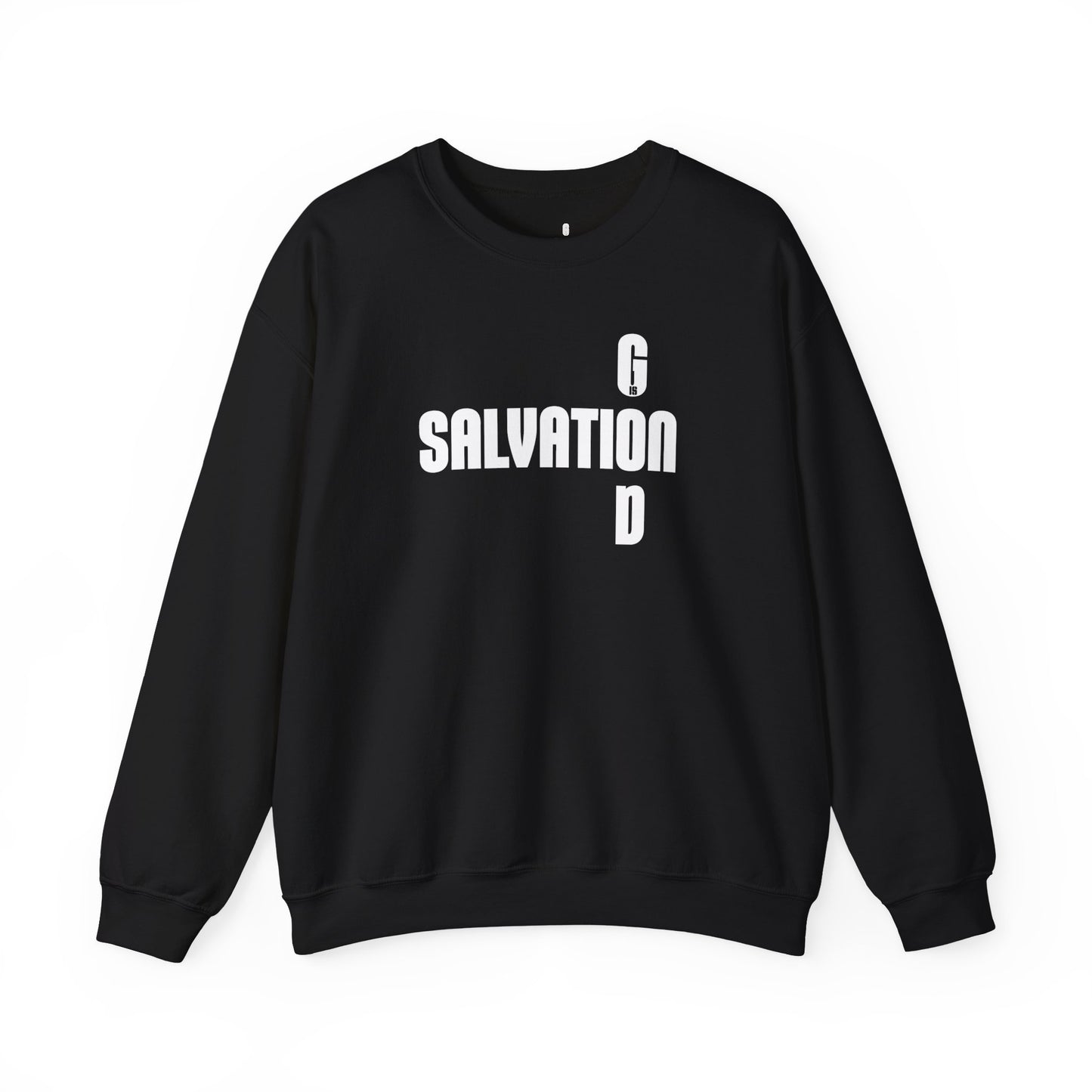 God is Salvation Black Crewneck Sweatshirt