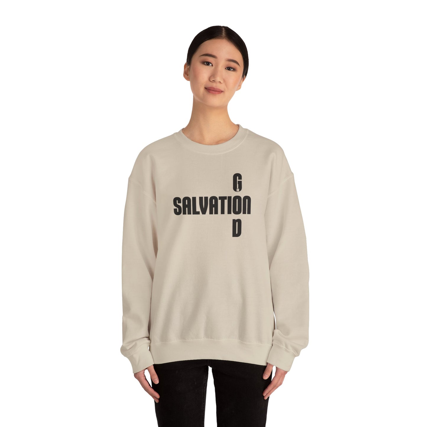 God is Salvation Sand Crewneck Sweatshirt