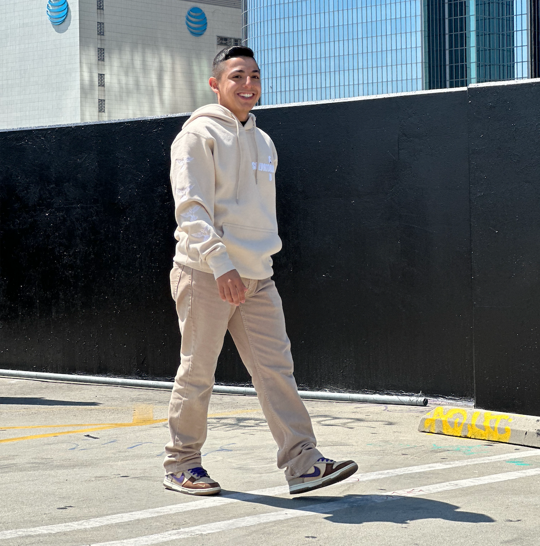 G.I.S Embroidered Hoodie (Sand/White)