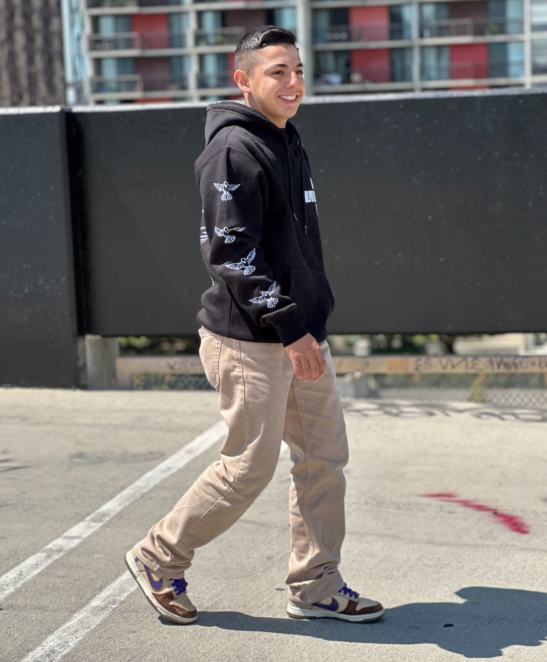 G.I.S Hoodie (Sleeve Print) Black